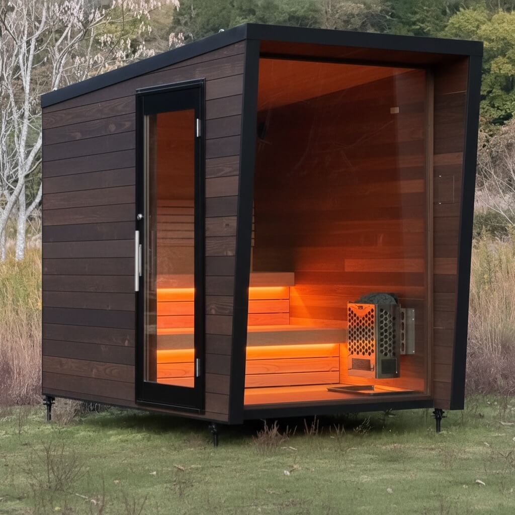 屋外サウナ 複層ガラス