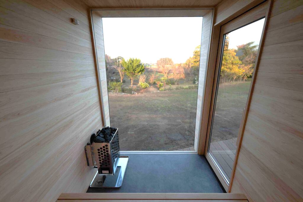 屋外用サウナ ガラス