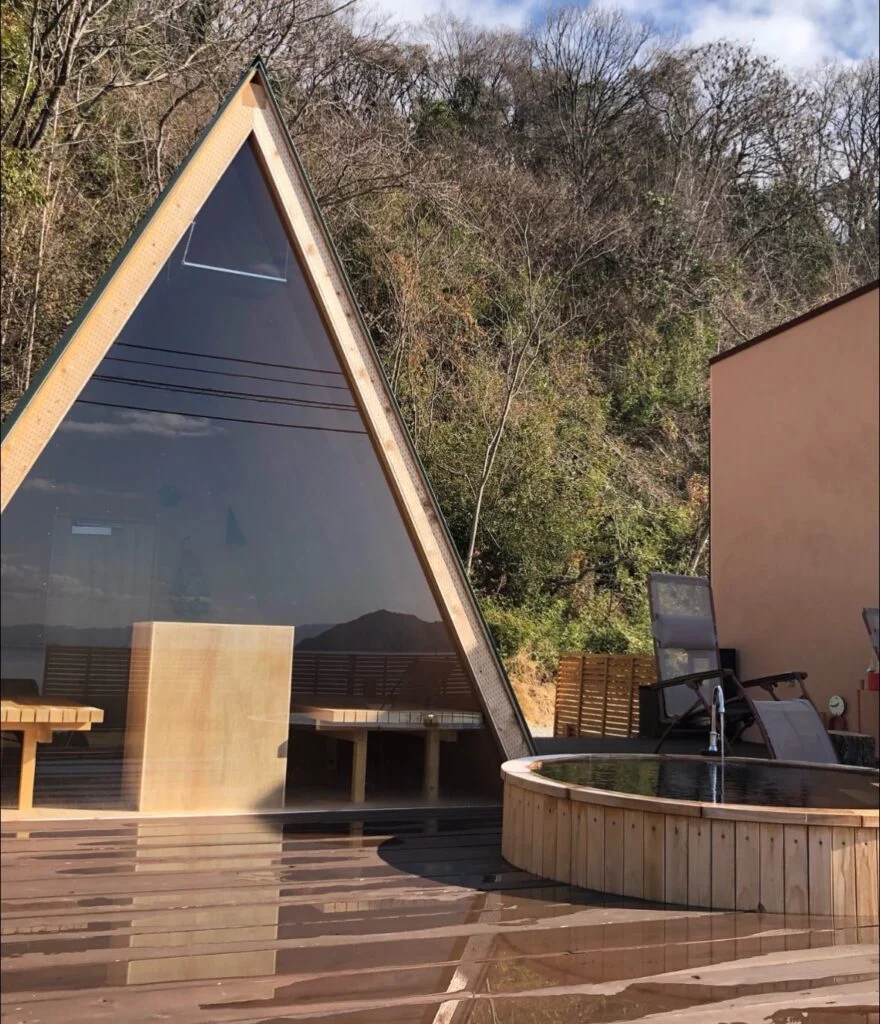 屋外サウナ　水風呂