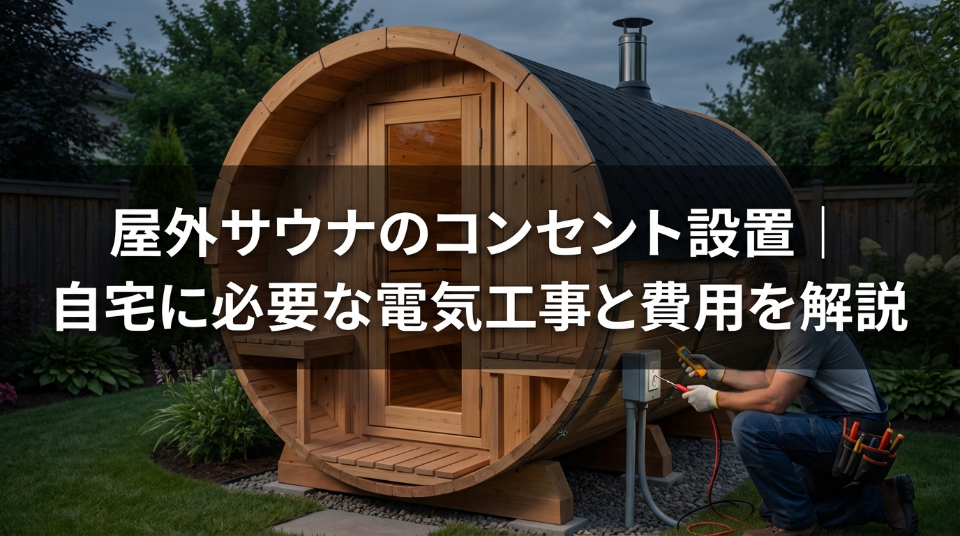 屋外サウナはコンセントで設置できる？自宅に必要な電気工事と費用を解説